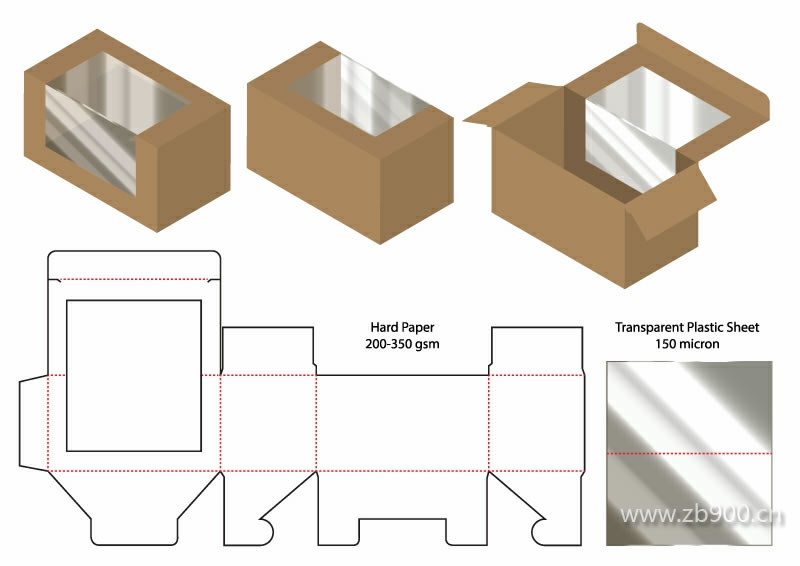 包装盒展开图