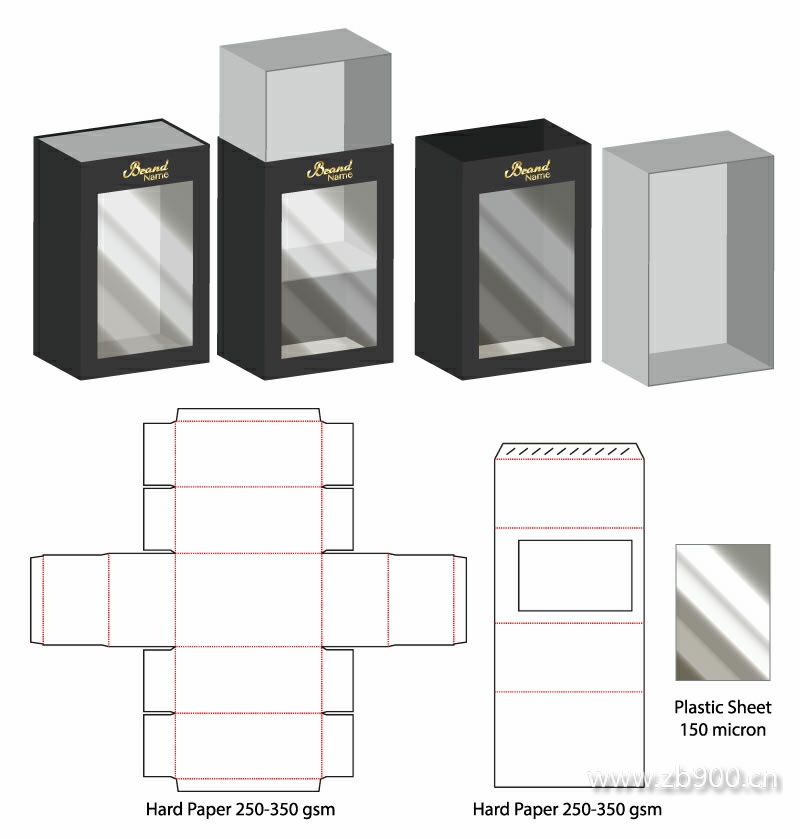 包装盒展开图