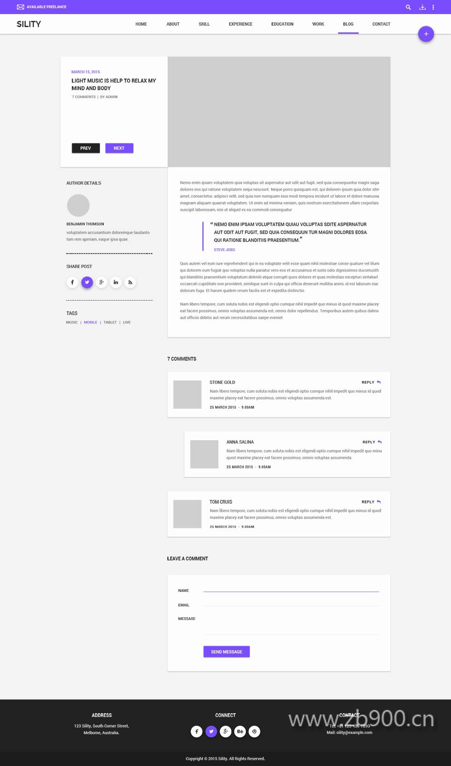 个人主页ui模板