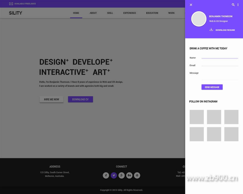 个人主页ui模板