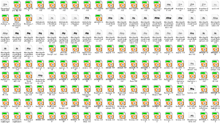 英文字体包 英文字体包