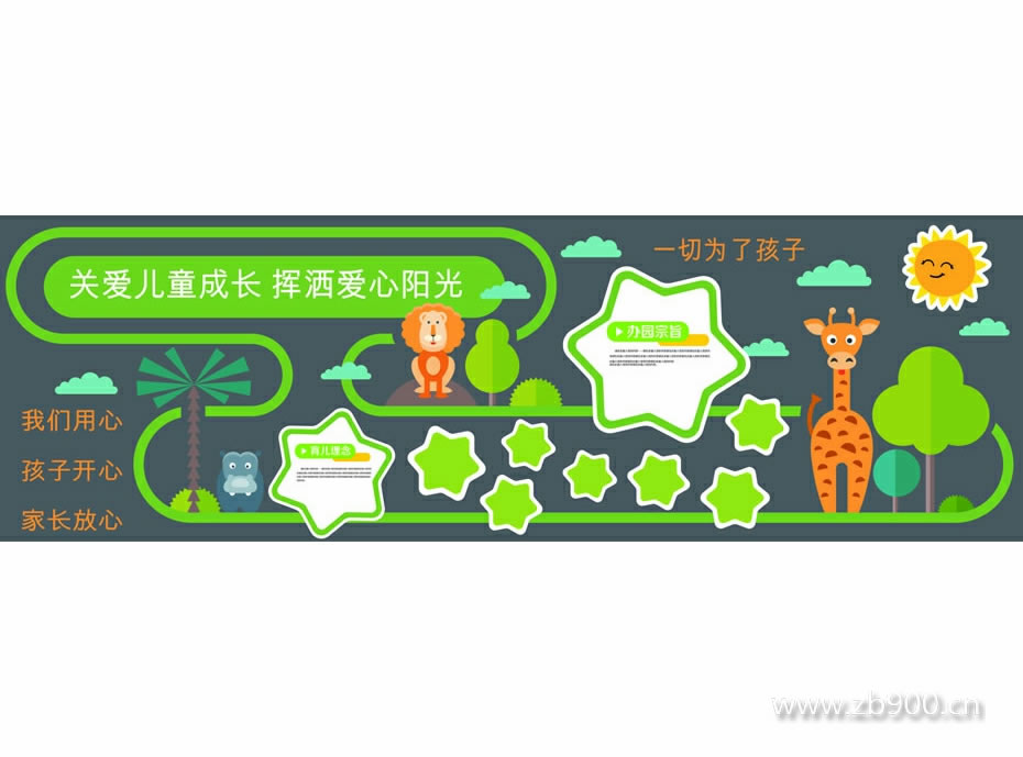 一切为了孩子矢量幼儿园文化墙设计图 一切为了孩子矢量幼儿园文化墙设计图