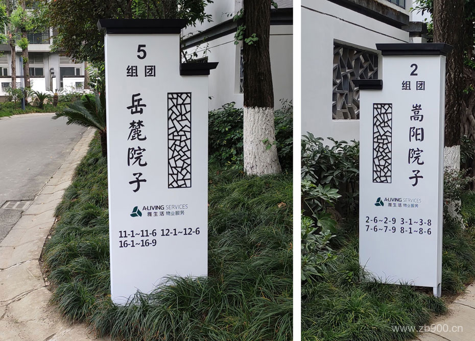 三利宅院小区导视牌