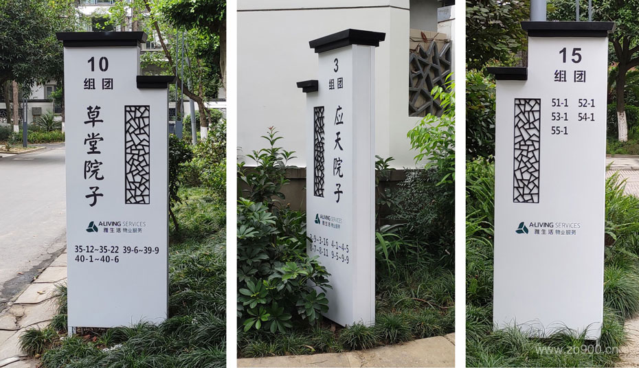 三利宅院小区导视牌