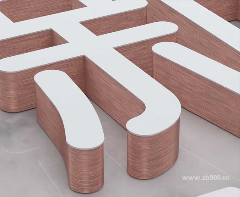 铝边拉丝金无边字