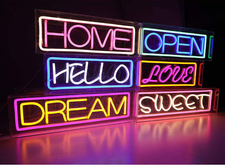 英文霓虹字