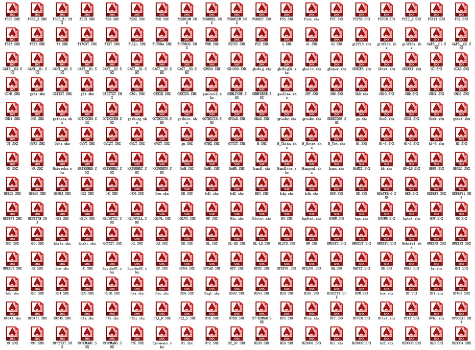 cad字体包预览 cad字体包预览