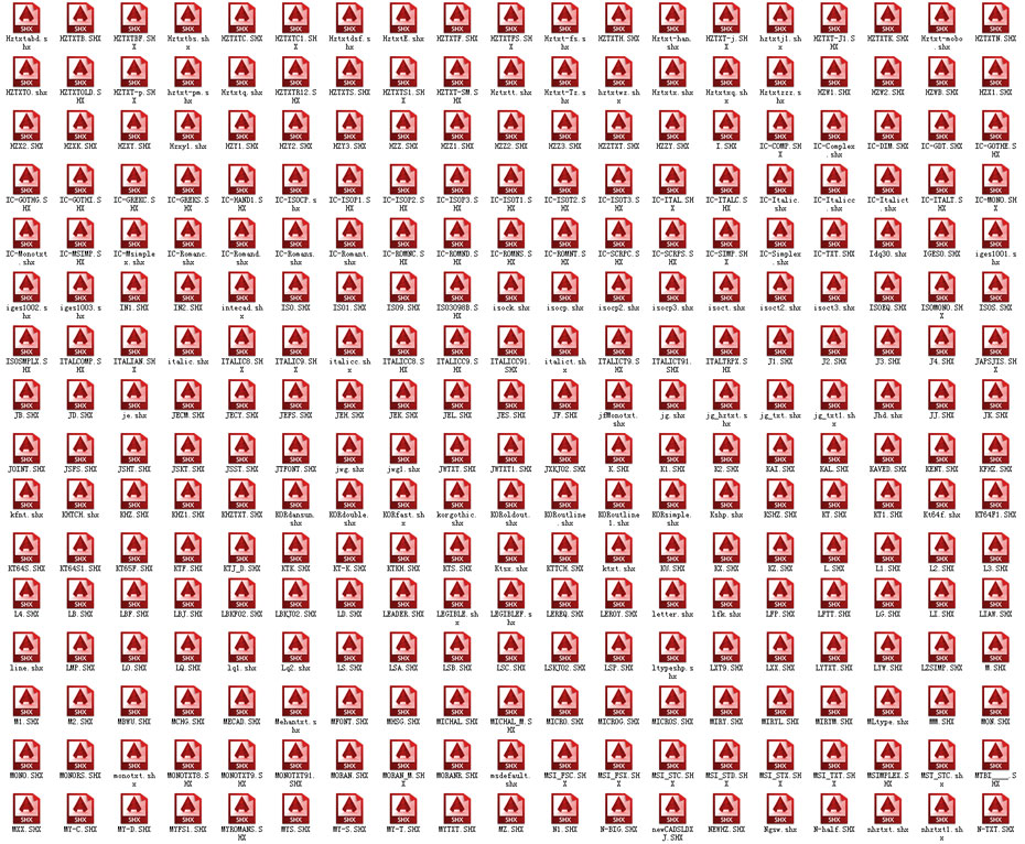 cad字体包预览 cad字体包预览