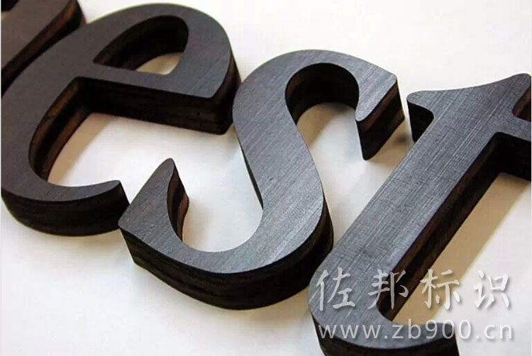 不锈钢拉丝烤漆字